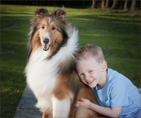 A boy and his dog