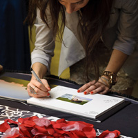 Wedding guest signing Guest Signature Album
