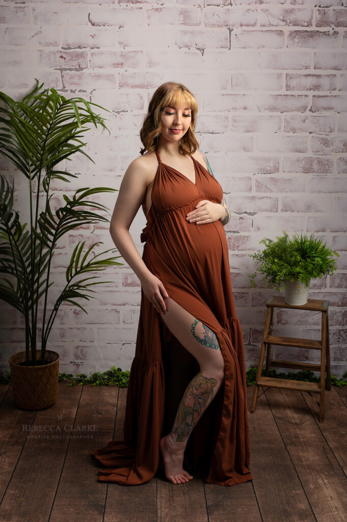 boho maternity photo shoot