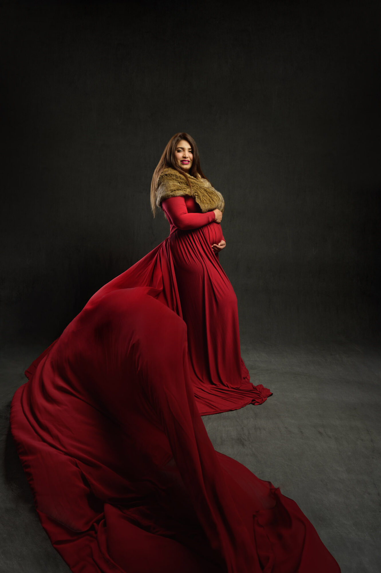 flying maternity dress for photo shoot