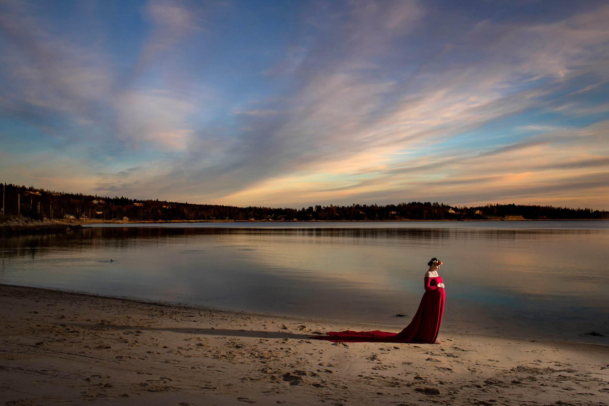 sunset beach photo shoot pregnancy maternity session