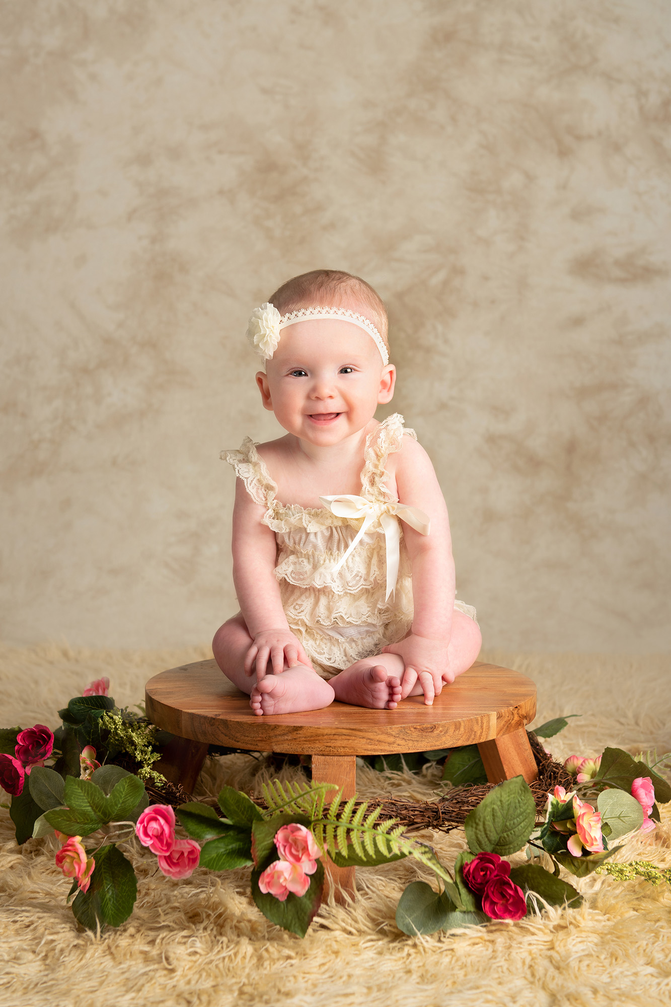 6 month baby sitter photo session