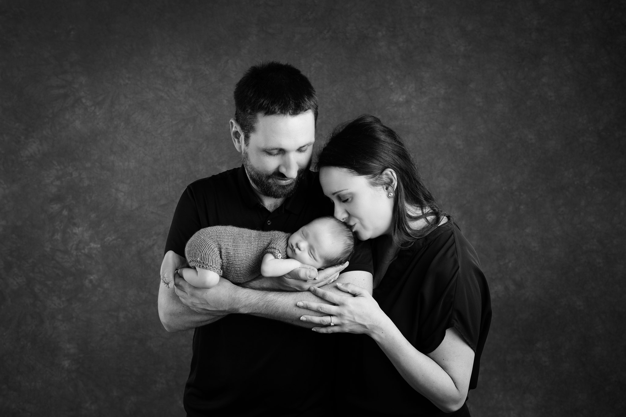 Studio newborn family photos