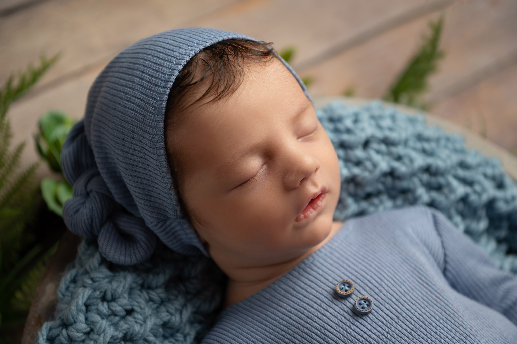 baby boy on blue newborn photography halifax