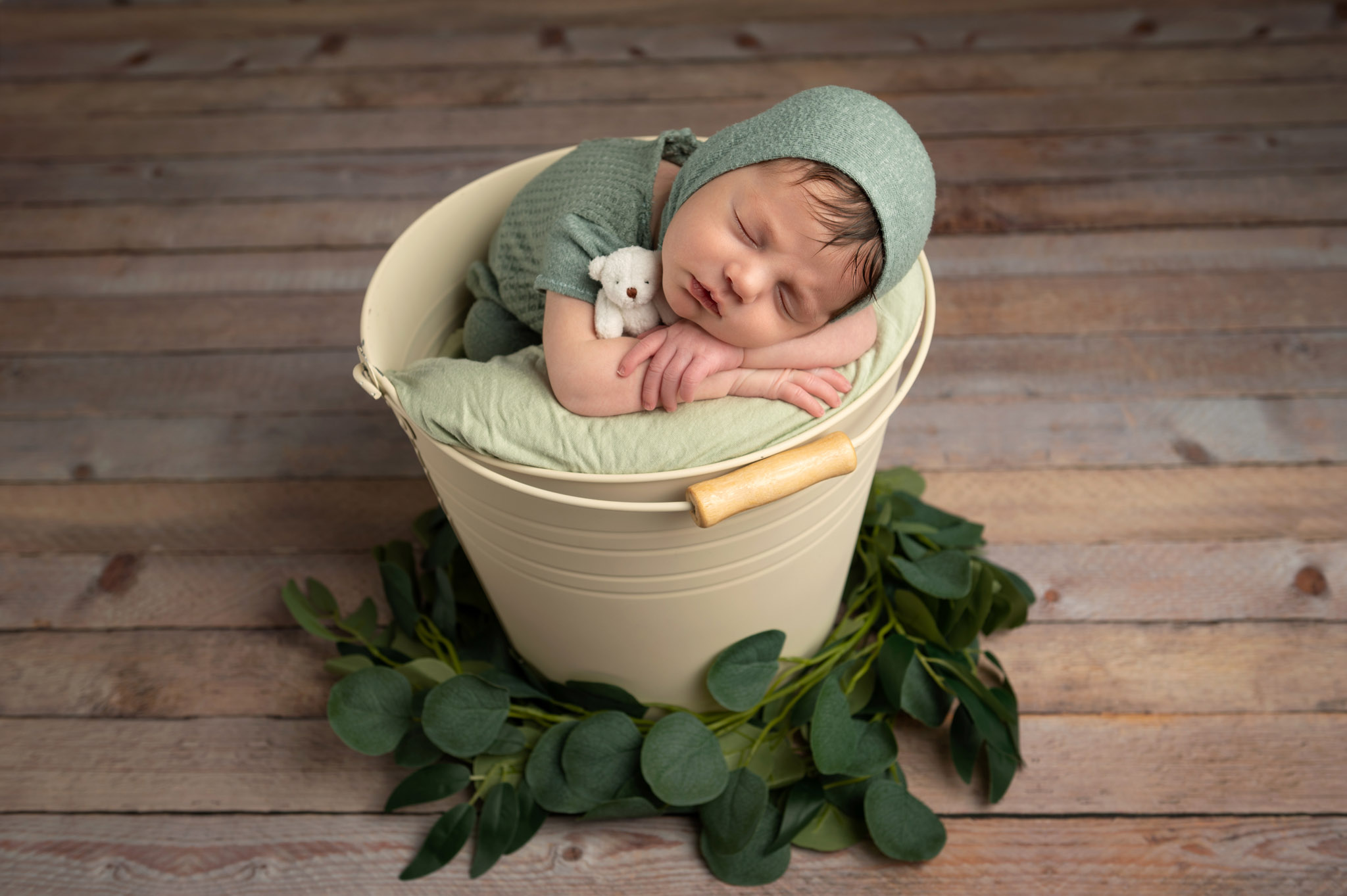 Newborn in a prop photographer Halifax