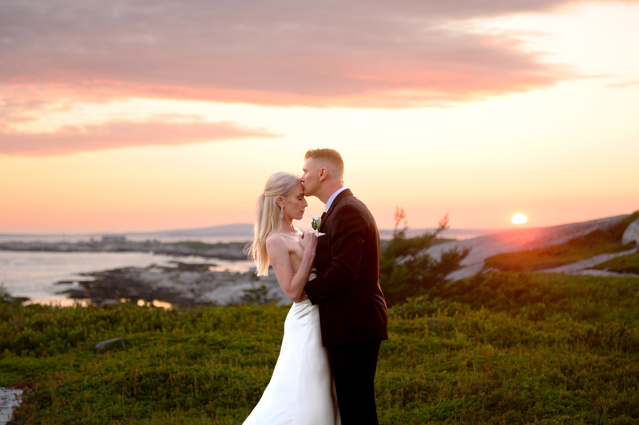 Sunset wedding portrait Halifax Nova Scotia