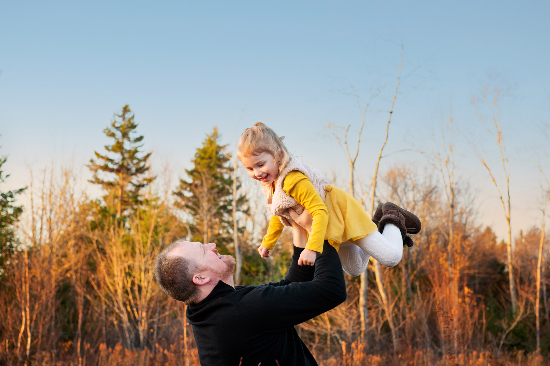 fall family photos with father and daughter in Halifax NS