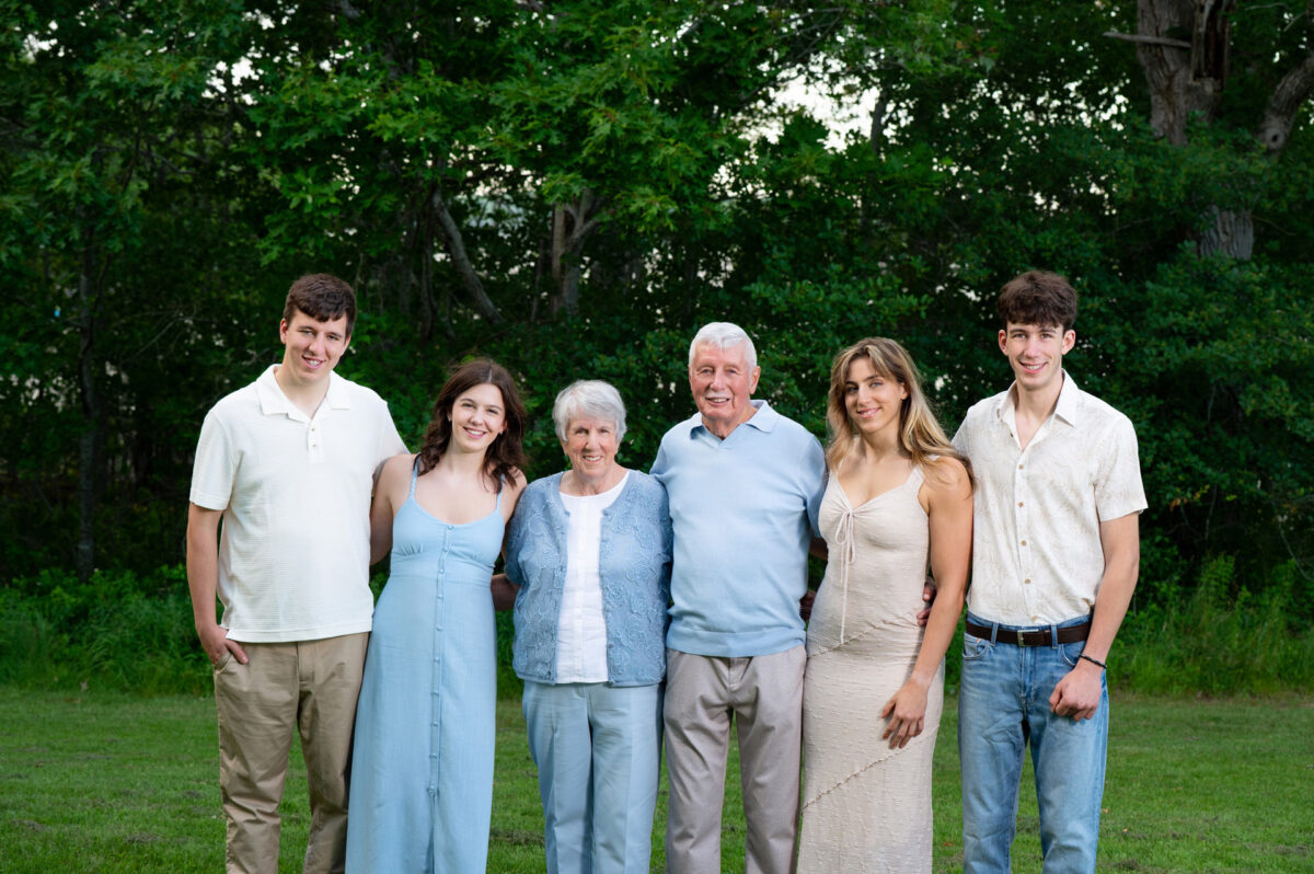 Grandparents with grand kids in Halifax outdoor family photo shoot