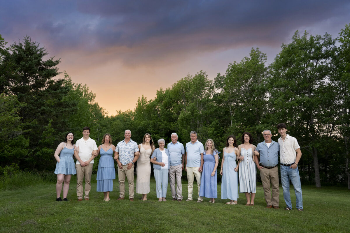 Sunset extended family photography session in Halifax